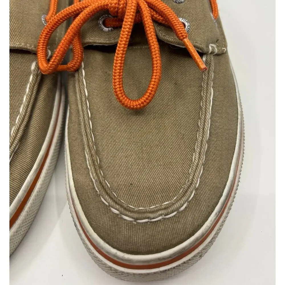 Men’s 8.5 M | SPERRY Top Sider Men’s Canvas 10771188 Casual Tan/Orange Boat Shoe
